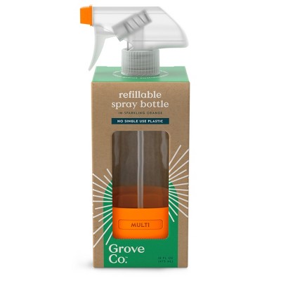 Image of Grove Co. Reusable Cleaning Glass Spray Bottle - Sparkling Orange