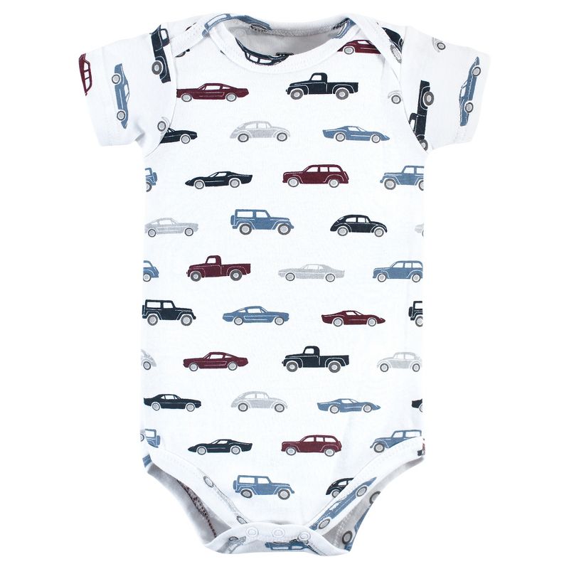 Hudson Baby Infant Boy Cotton Bodysuits, Cars, 5 of 7
