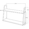 Sriracha Floating Wall Shelves, 2-Tier Rustic Wood Shelves for Bedoom, Bathroom, Living Room, Kitchen(Carbonized Black) - 2 of 3