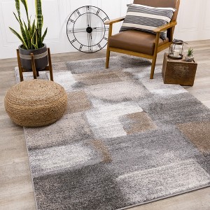 Rug Branch Contemporary Geometric Blue Indoor Area Rug - 1 of 4
