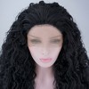 Unique Bargains Women's Long Water Wave Lace Front Wigs with Wig Cap 24" 1PC - 4 of 4