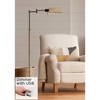 Regency Hill Rustic Farmhouse Pharmacy Floor Lamp with USB Charging Port 54" Tall Bronze Faux Wood Adjustable Swing Arm for Living Room Reading Office - 2 of 4