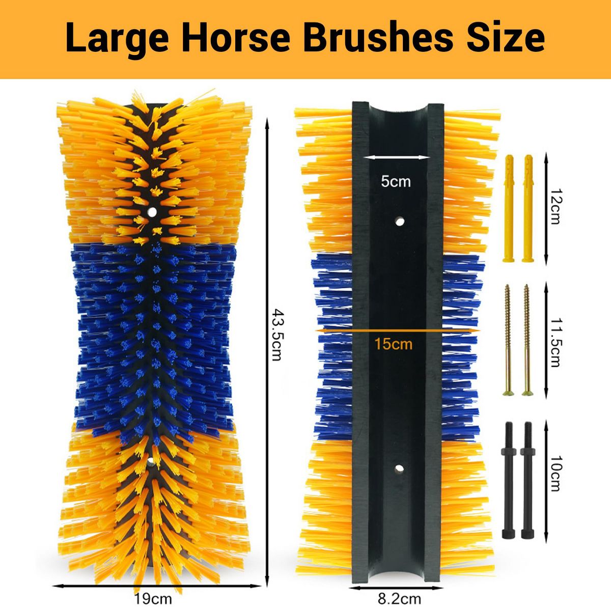 Livestock Scratching Brush, Horse Brushes for Grooming, Itch Relief Horse Scratcher Brushes Kit - thumbnail 8