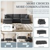 94" Chenille Upholstered 5-Seat Modular U-Shaped Sectional Sofa with Ottoman, Skirted Cushions & Petal Armrests - 3 of 4
