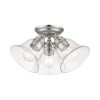 Livex Lighting Moreland 3 - Light Semi-Flush Mount in  Brushed Nickel - 3 of 4