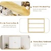 White Corner Bookcase 71Point8 Inches Farmhouse L Shaped 5 Tier Tall Corner Shelf Large Display Shelf with Storage Heavy Duty Wood Wood - 2 of 4