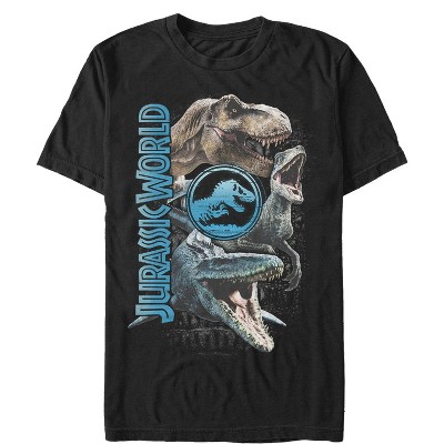 2XL Bigdude Men's Official Jurassic Park Print T-Shirt Black by Big Dude Clothing