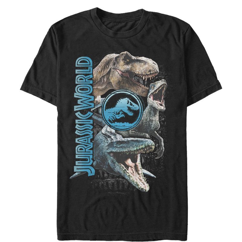 Men's Jurassic World: Fallen Kingdom Dinosaur Montage T-Shirt, 1 of 5