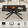 ALEXOUN 39.37Inch Rectangular Tempered Glass Coffee Table,with Metal Legs, Easy to Clean & Sturdy 220 lbs Capacity,for Living Room,Office - 2 of 4