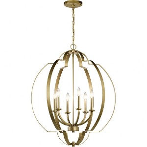 Kichler Lighting Voleta 6 - Light Chandelier in  Natural Brass - 1 of 4