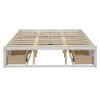 ALEXOUN Wooden Bed Frame with 6 Storage Drawers,Without Headboard Design,Slat Support,No Box Spring Needed,Easy Assembly - 4 of 4