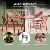 WestinTrends Playa Outdoor Stackable Polypropylene Plastic Resin Dining Armchairs (Set of 4) - 4 of 4