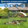 Large Metal Chicken Coop, Chicken Runs for Yard with Cover, Large Chicken Run with Double Door, Walk in Chicken Coop - 2 of 4
