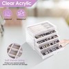 iMountek "Clear Acrylic Jewelry Box Organizer with 5 Drawers, Velvet Lined Storage Case for Earrings & Rings"Grey - image 2 of 4