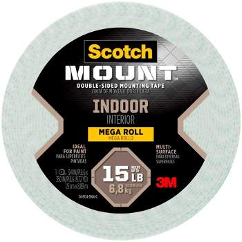 Scotch Permanent Mounting Tape, Holds 15 lb, 0.75 x 350 Inches