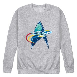 Men's - Star Trek - Enterprise Space Warp Graphic Fleece Sweatshirt - 1 of 4