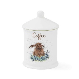 Royal Worcester Wrendale Designs Canister with Lid, 6-Inch Countertop Coffee Container, Cute Animals Design, Made of Fine Bone China, Dishwasher Safe - 1 of 4