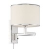 Crystorama Lighting Madison 1 - Light Swing Arm Lamp in  Polished Nickel - 2 of 3