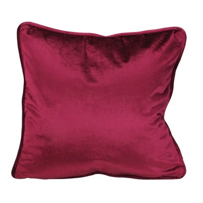 Northlight 17" Square Plush Velvet Indoor Throw Pillow - Red