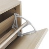 Angel Sar Rattan Shoe Cabinet for Entryway, Slim Shoe Storage Cabinet with 2 Flip Drawers, Natural Wood - 3 of 4