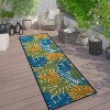 World Rug Gallery Contemporary Tropical Leaves Flatweave Indoor/Outdoor Area Rug - 2 of 4