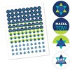 Big Dot of Happiness Blue Bar Mitzvah - Boy Party Round Candy Sticker Favors - Labels Fits Chocolate Candy (1 sheet of 108) - 2 of 4