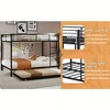 SeaCamel Full Size Square Tube Iron Bunk Bed - Safety Rails, Modern Minimalist, Easy Assembly - 4 of 4
