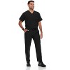 Hey Collection Mens Scrubs Set- V-Neck Scrub Top and Six Pocket Tapered Pant - 3 of 4