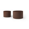 Nesting Table Set of 2, MDF Coffee Table set for Living Room/Leisure Area,Brown - 3 of 4