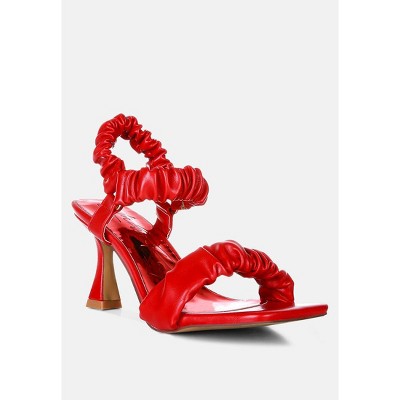 Merker Ruched Spool Heel Casual Sandals Women