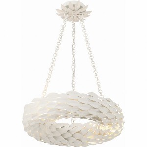 Crystorama Lighting Broche 6 - Light Chandelier in  Matte White - 1 of 4