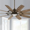 65" Minka Aire Rustic Farmhouse Indoor Ceiling Fan with LED Light Remote Control Heirloom Bronze for Living Room Kitchen Bedroom - 2 of 4