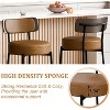 DYHOME 24 inches Bar Stools Set of 3, Counter Height Bar Stools with Leather Pad Wood Back, Leather Upholstered Bar stools for Kitchen Island, Cafe - 4 of 4