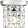 Vienna Full Spectrum Cesenna Modern Ceiling Light Flush Mount Fixture 4 3/4" Wide Chrome Studded Glass Crystal for Bedroom Kitchen Living Room Hallway - 3 of 4