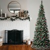 National Tree Company First Traditions Flocked Artificial Christmas Tree with Hinged Branches, Pinecones and Red Berries - 2 of 4