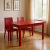 HomeRoots 60" Fire Engine Red Solid Wood Dining Table - 2 of 4
