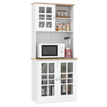 Tangkula Freestanding Buffet Hutch Kitchen Pantry Storage Cabinet W ...