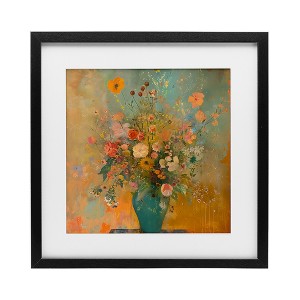 Stupell Industries Vintage Colorful Bouquet Framed Print Under Glass Art - 1 of 4