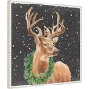 Amanti Art 22"x22" Woodland Holidays Stag Black by Danhui Nai Framed Canvas Wall Art - 2 of 4
