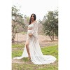 PinkBlush White Lace Off Shoulder Maternity Photoshoot Gown/Dress - 2 of 4