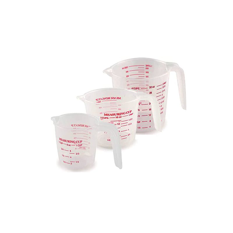 Norpro 1 Plastic Measuring Cup, Multicolored 1 cup, 2 cup, 4 cup Volume (3 Pack), 1 of 5