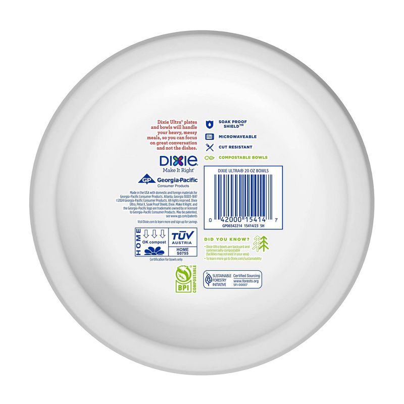 Dixie Ultra Dinner Paper Bowls - 52ct/20oz, 6 of 12