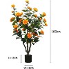 Artificial Camellia Tree, Flower Plants Artificial Tree with Planter and Realistic Flowers, Faux Floral Plant Blooming Tree - 2 of 4