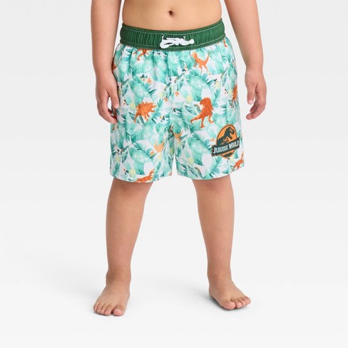 Toddler Boys' Jurassic Park Swim Shorts - Green : Target