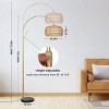 63"H Adjustable Height Standing Lamp With Remote 3 Color Temperatures For Living Room,Boho Style Floor Lamp With Rattan Shade For Bedroom-The Pop Home - 4 of 4