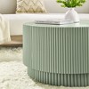CAVINAS Coffee Tables for Living Room Barrel Coffee Table Minimalist Center Table Suitable for Apartment Office, Bedroom or Garden Sofa - 3 of 4