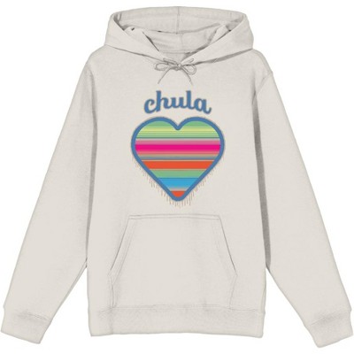 Chula Mexican Woven Heart Sarape Adult Long Sleeve Hoodie