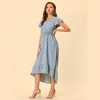 INSPIRE CHIC Women's Smocked Floral High Low Summer Maxi Dress - 3 of 4
