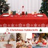 Christmas Tablecloth for Rectangle/Round Tables,Snowflake Washable Decorative Table Cover,Party Decorations for Parties Kitchen and Dining Room - 4 of 4
