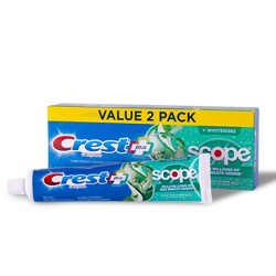 toothpaste minty fluoride benefit 4oz 8oz 2pk